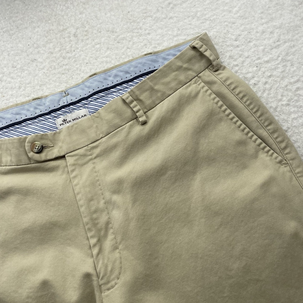 Peter Millar Pants Mens‎ 36x31 Golf Chino Khaki Pima Cotton Stretch Crown Preppy